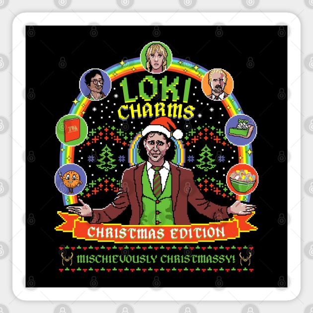 Loki Charms Christmas Edition Sticker by technofaze